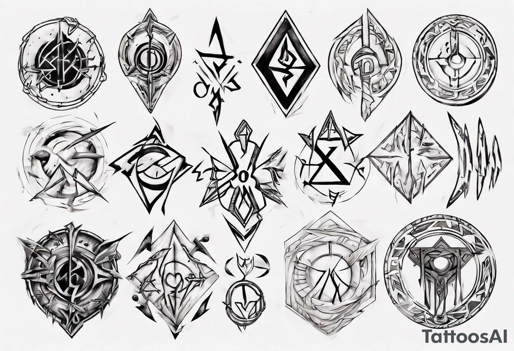 Nórdics runes power tattoo idea