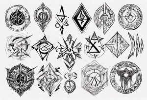 Nórdics runes power tattoo idea