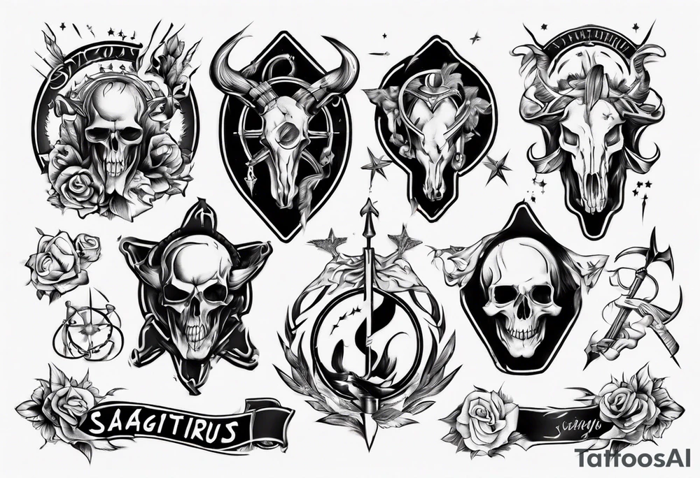 saggitarius sign tattoo idea