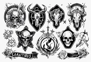 saggitarius sign tattoo idea