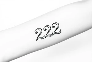 Number 222 tattoo idea
