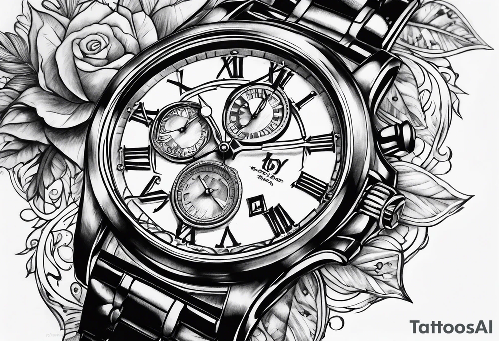 Faded watch tattoo idea