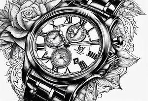 Faded watch tattoo idea