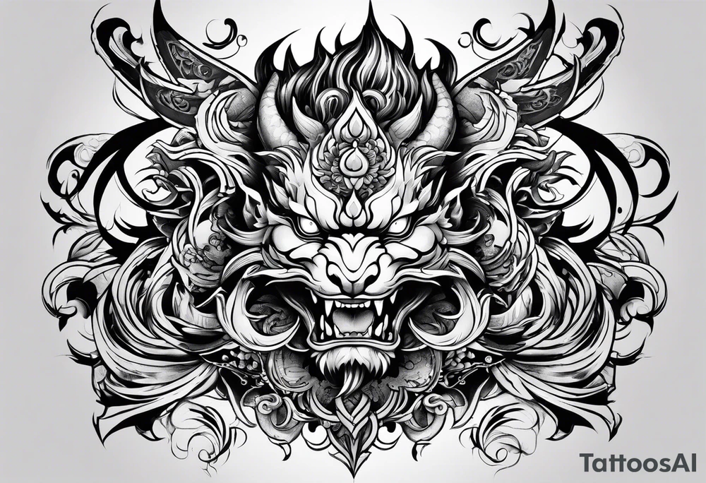 yakuza tattoo demon tattoo idea