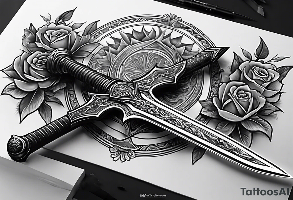A long sword tattoo idea