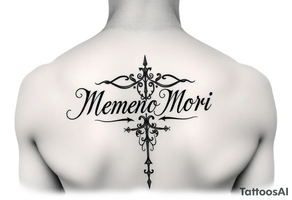 I want a writing tattoo with memento mori to make it on the upper part of the palm, tattoo idea