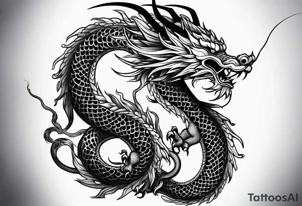 full chinese dragon tattoo idea