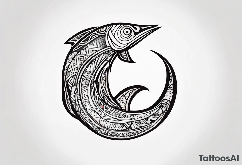 Polynesian fishing hook tattoo tattoo idea