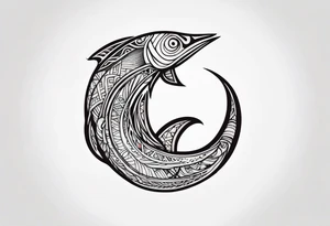 Polynesian fishing hook tattoo tattoo idea