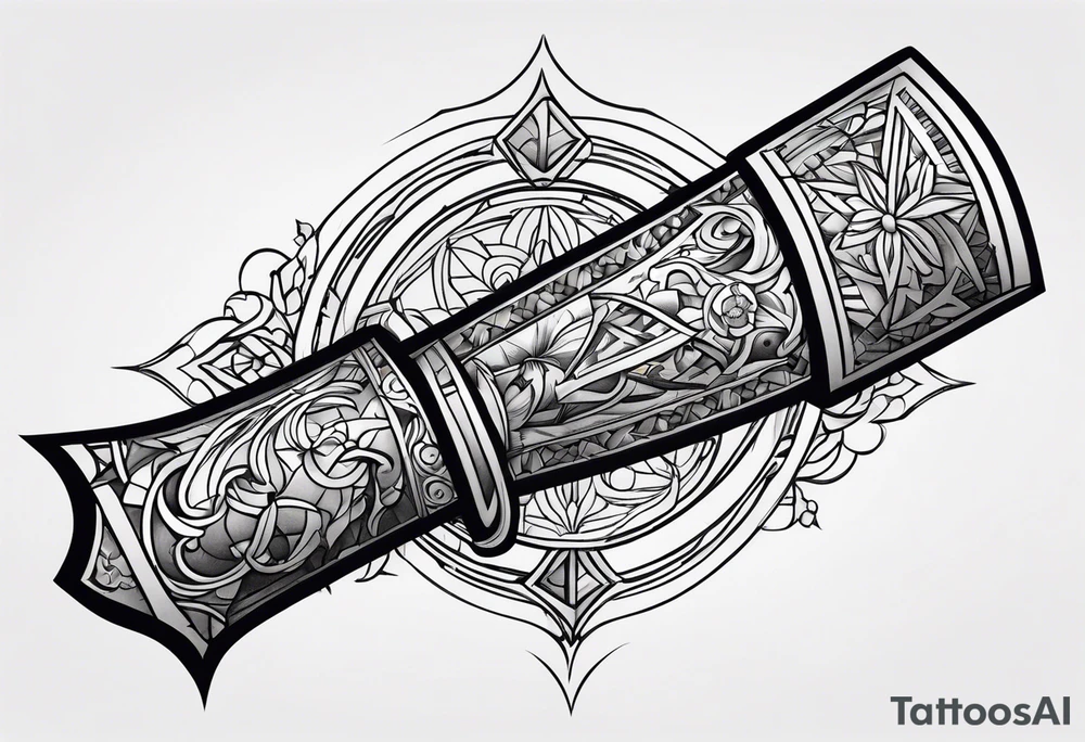 broken sword weapon tattoo idea
