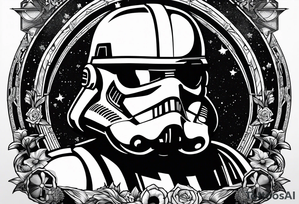 Star wars design including the words 'May the 4th' tattoo idea