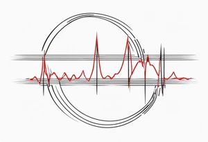 audio signal waveform tattoo idea