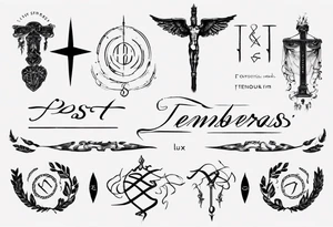 post tenebras lux roman script tattoo idea