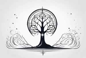 White tree of Gondor with star wars rebel symbol, doctor who tattoo idea