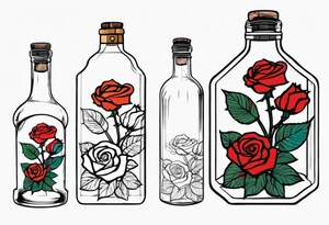 Rose 
Meer 
Flasche 
Dornen 
Seil
Kerze tattoo idea