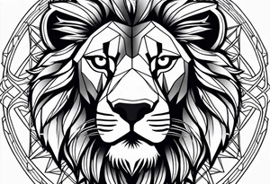 powerful majestic lion tattoo idea