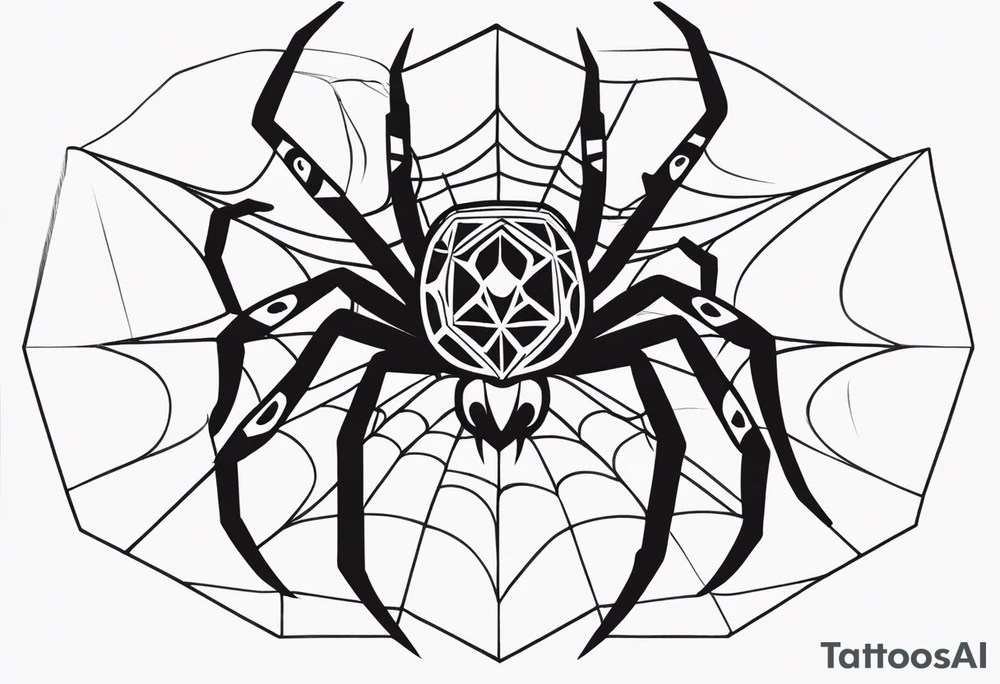 a psychedelic spider tattoo idea