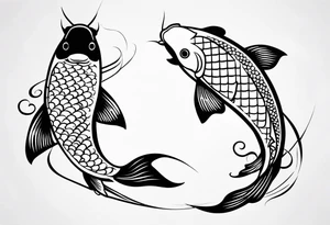 2 koi fishes tattoo idea