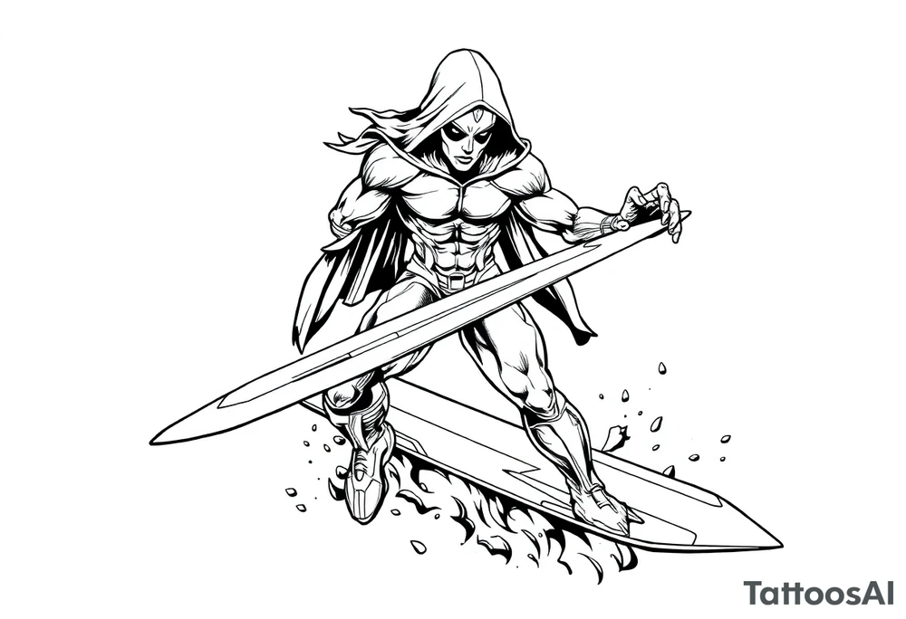 Silver Surfer comic accurate tattoo idea