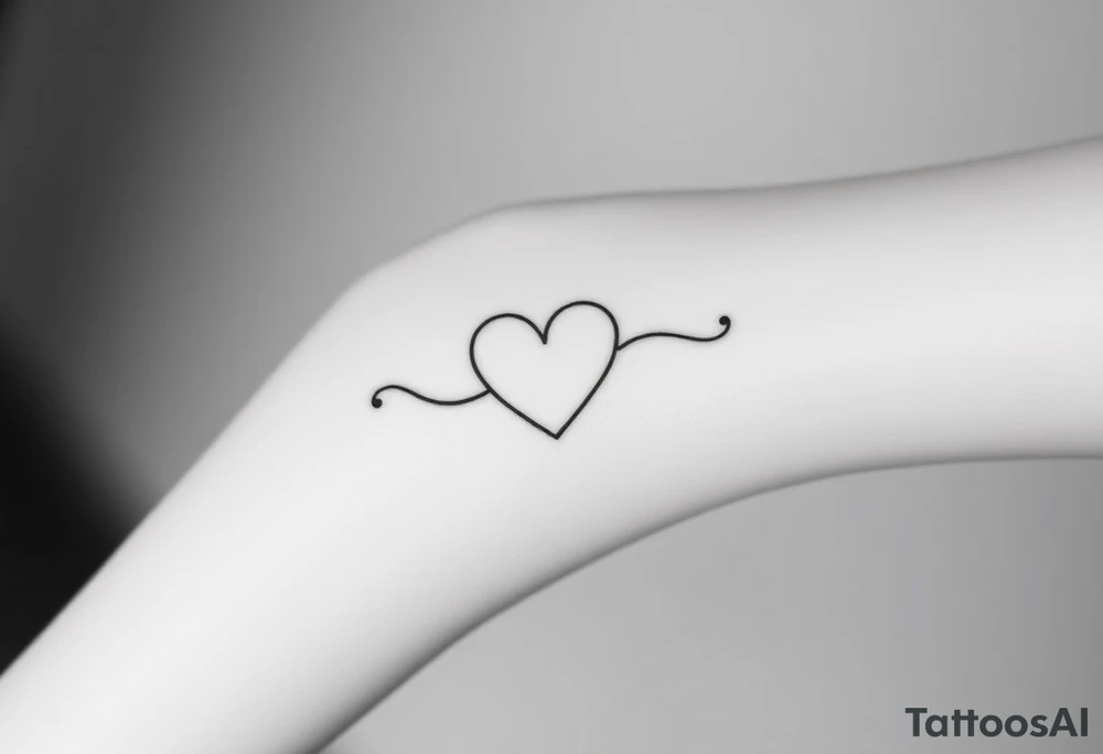 An infinity symbol seamlessly forming a heart in the middle, designed with elegant, flowing script and soft shading tattoo idea