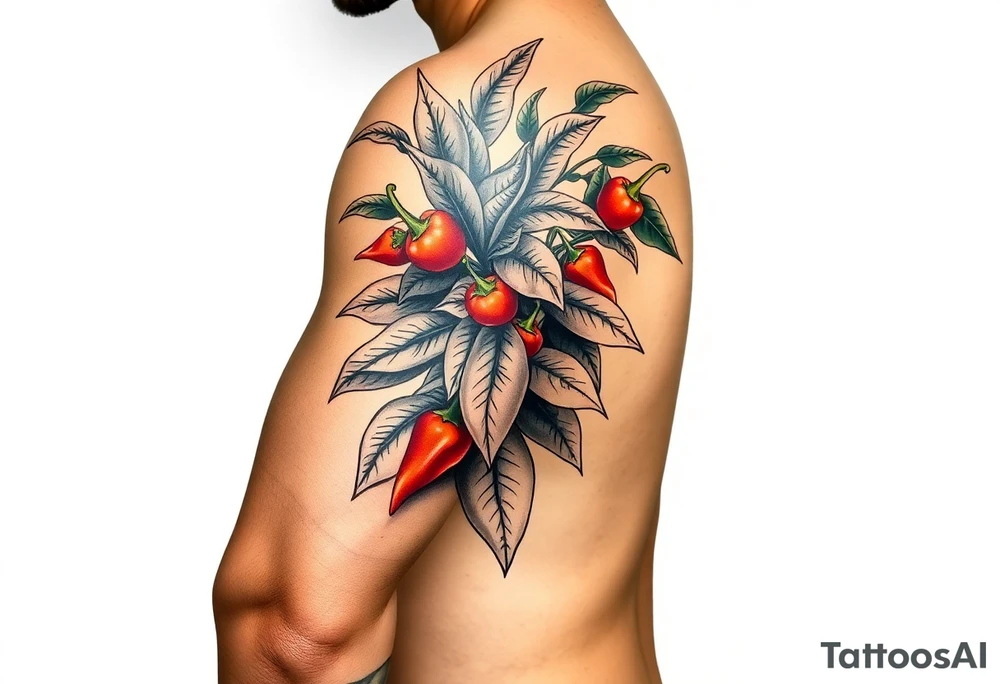 Pepper plant tattoo idea