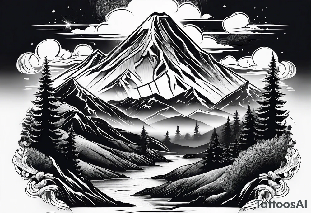 Montagne tattoo idea