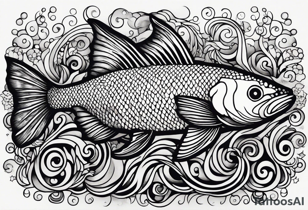 Shoal of tiny fish tattoo idea