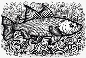 Shoal of tiny fish tattoo idea