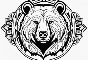 American traditional bear tattoo idea
