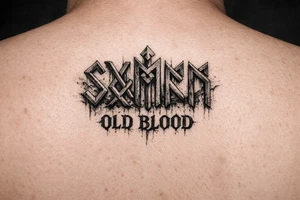 Slavic runes with old blood written tattoo idea