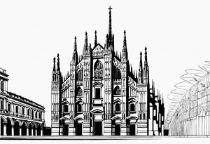 spire of the Milan cathedral tattoo idea