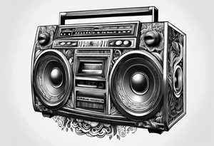 Boombox tattoo idea