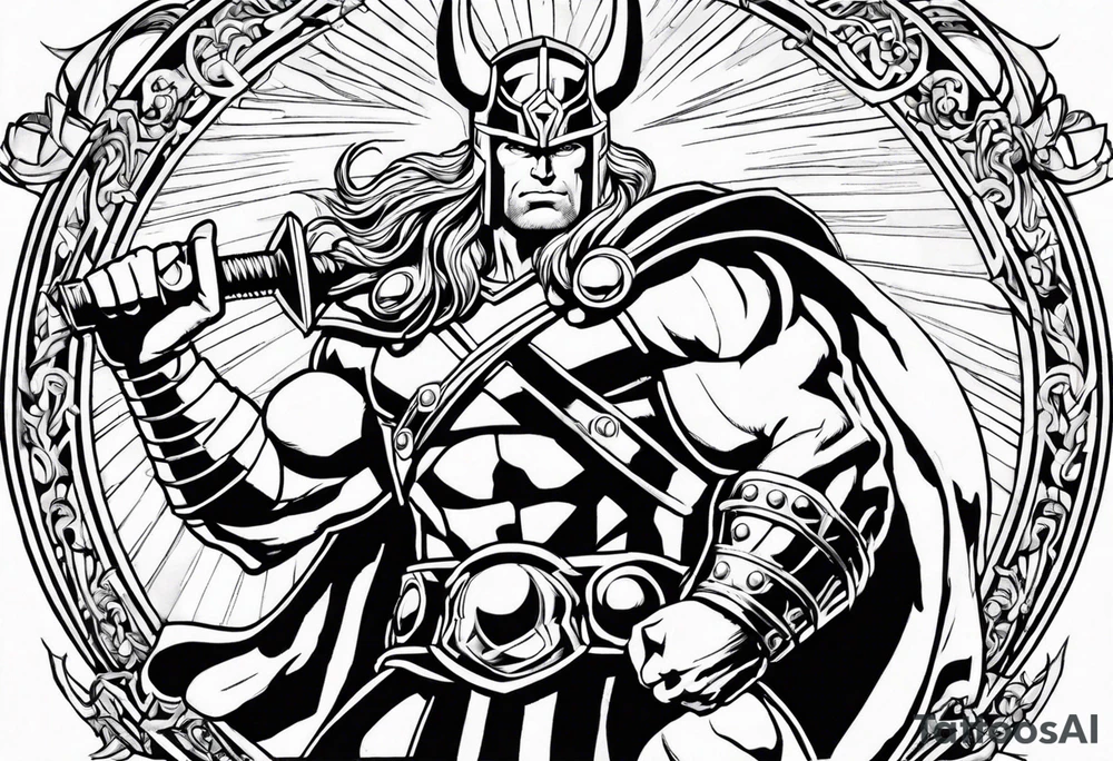The Mighty Thor from the 1980's comics tattoo idea