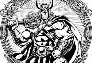 The Mighty Thor from the 1980's comics tattoo idea