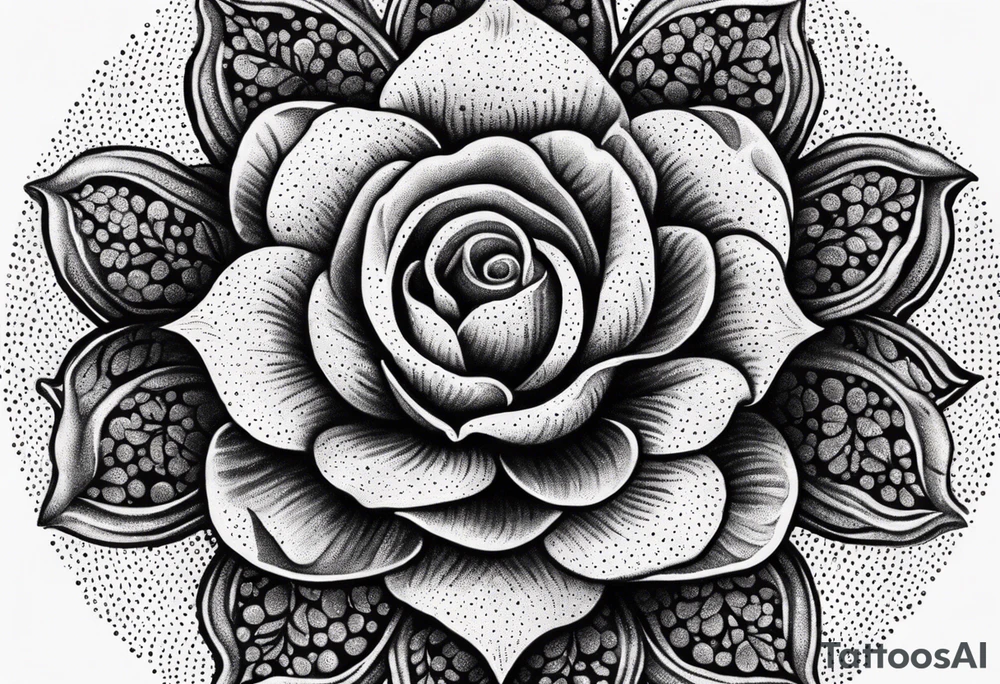 Tudor rose cygel tattoo idea