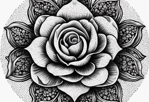 Tudor rose cygel tattoo idea