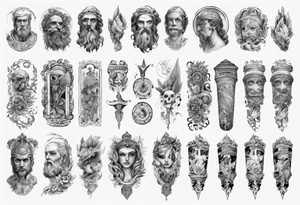 greek full sleeve tattoo idea