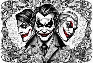 Happy sad tattoo idea