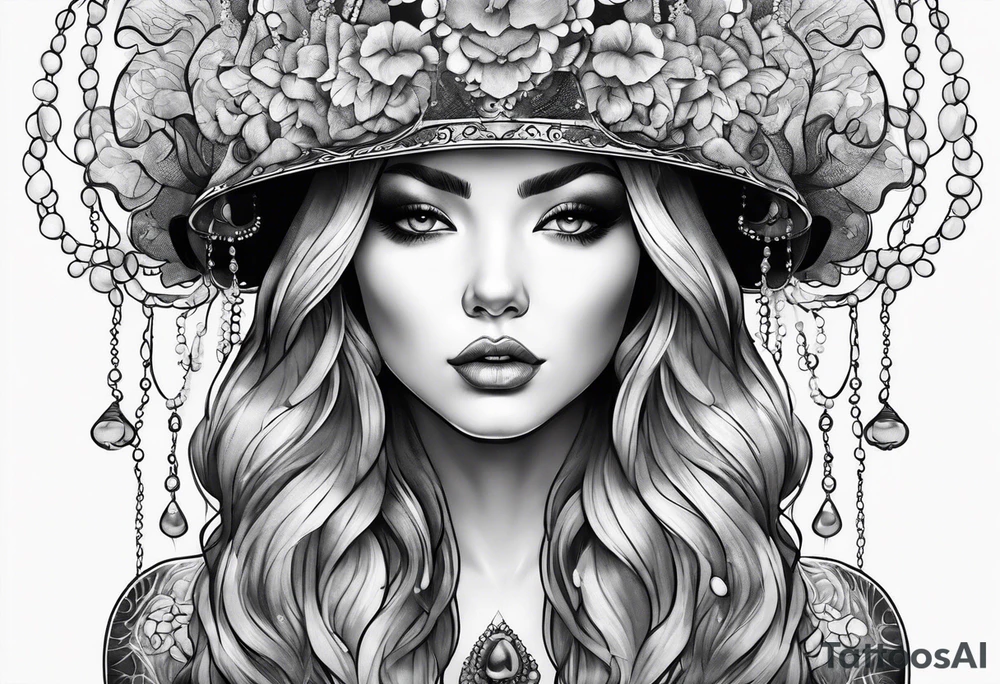 jellyfish woman tattoo idea