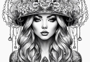 jellyfish woman tattoo idea