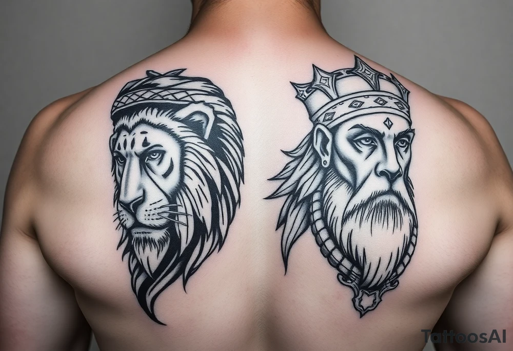 first off all can u get me a picture of imam ali and a lion on on one side and imam ali on the other side make sure u get the pictures from google tattoo idea
