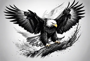 eagle fighting predators tattoo idea