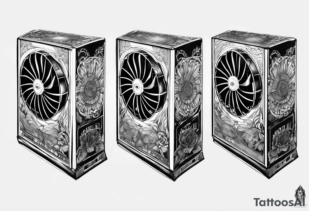 a box fan tattoo idea