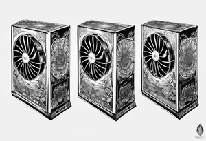 a box fan tattoo idea