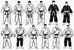 Taekwondo black belt tattoo idea