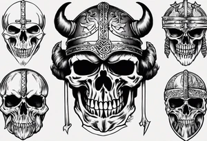 i want a tattoo of a big viking skeleton head tattoo idea