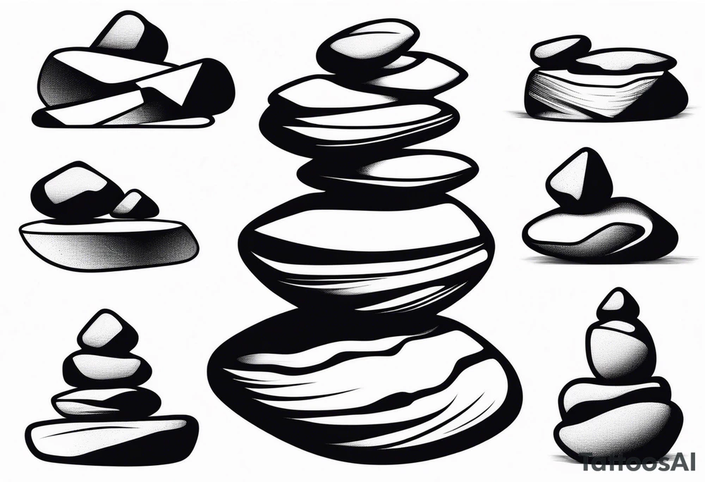 Rocks stacked on top of each other tattoo idea