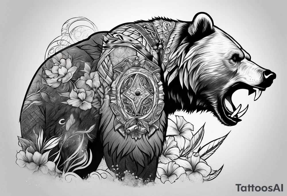 bear and barbarian tattoo idea