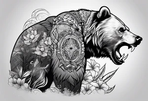 bear and barbarian tattoo idea