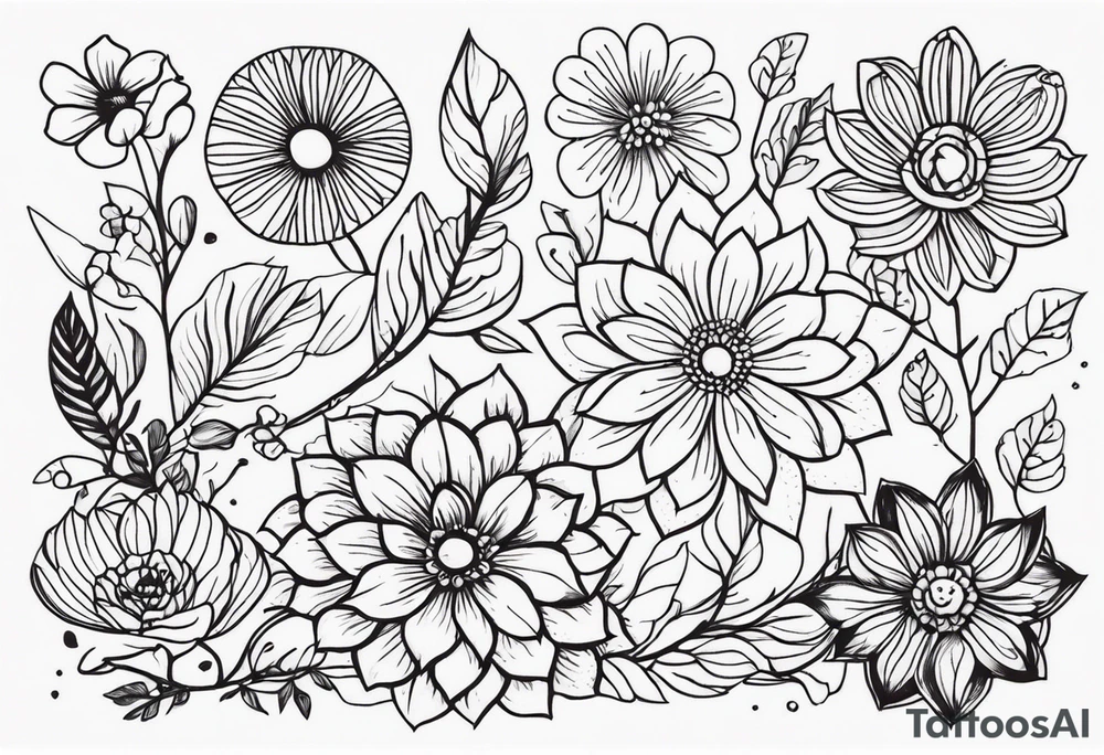 natural patterns, no people, nothing scary, no big flowers tattoo idea